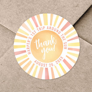 Sticker Rond Premier Tour Autour Du Soleil 1er Anniversaire