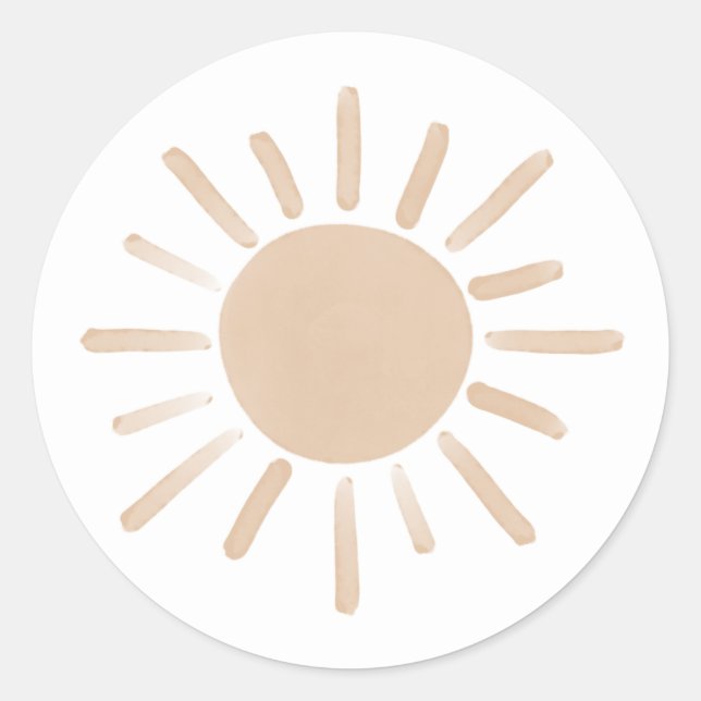 Sticker Rond Premier voyage autour du soleil Anniversaire (Devant)