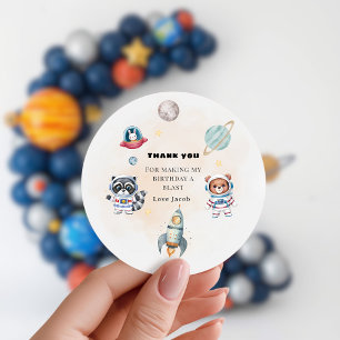Sticker Rond Premier voyage autour du soleil Anniversaire anima