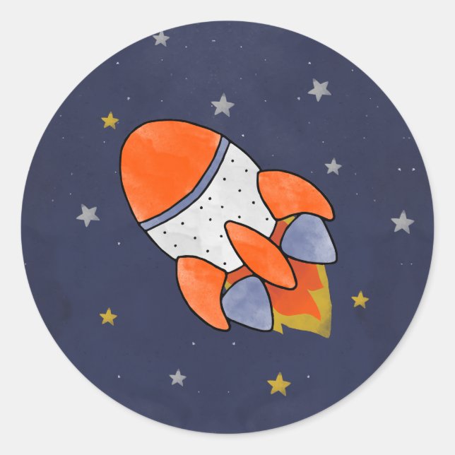 Sticker Rond Premier voyage autour du Soleil Espace 1er anniver (Devant)