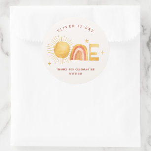 Sticker Rond Premier Voyage Autour du Soleil   Fête du 1er Anni