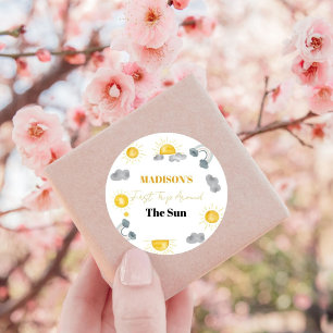 Sticker Rond Premier Voyage Bohème Autour Du Soleil 1Er Anniver