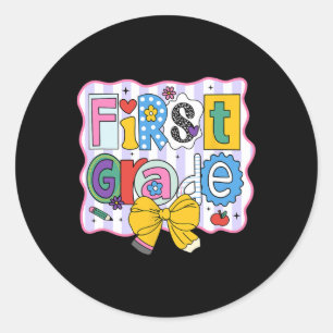 Sticker Rond Première Année Retour À L'École Mets Lettres
