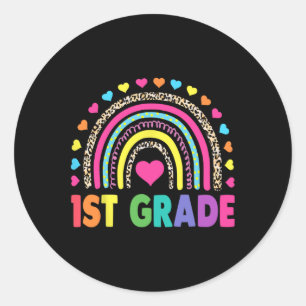 Sticker Rond Première Classe Rainbow Girls Boys Teacher Team 1s