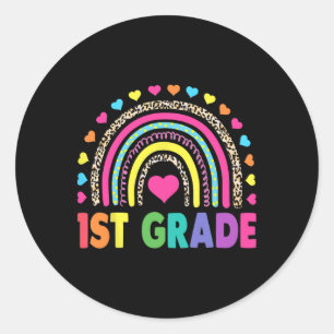 Sticker Rond Première Classe Rainbow Girls Boys Teacher Team 1s