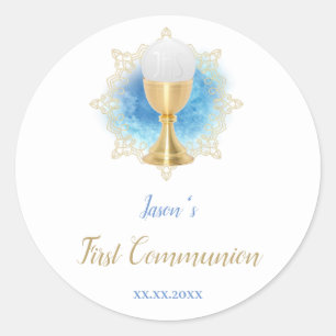 Sticker Rond Première communion catholique