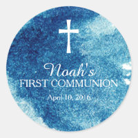 Première communion d'aquarelle élégante