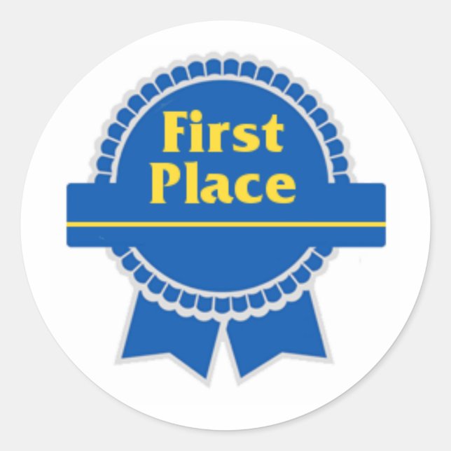 Sticker Rond Première et deuxième places (Devant)