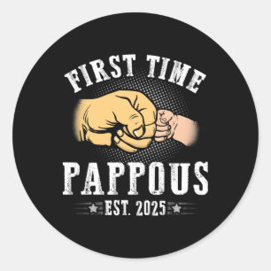 Sticker Rond Première Fête des pères Pappous Est 2025 Bientôt B