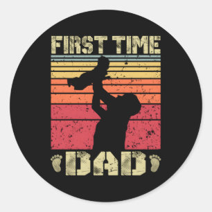 Sticker Rond Première Fois Papa Est2023 Fête des pères Bientôt