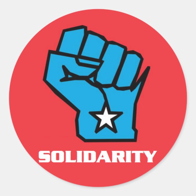 Sticker Rond Première solidarité du Wisconsin (Devant)