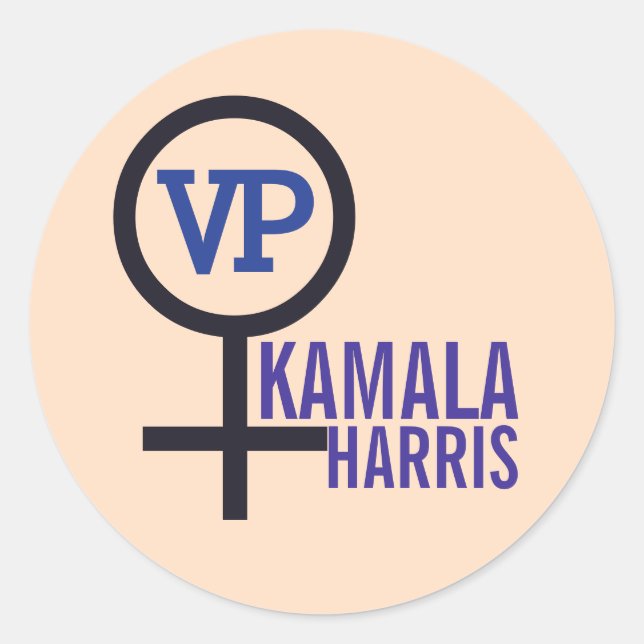 Sticker Rond Première vice-présidente Kamala Harris VP (Devant)