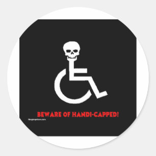 Sticker Rond Prenez garde