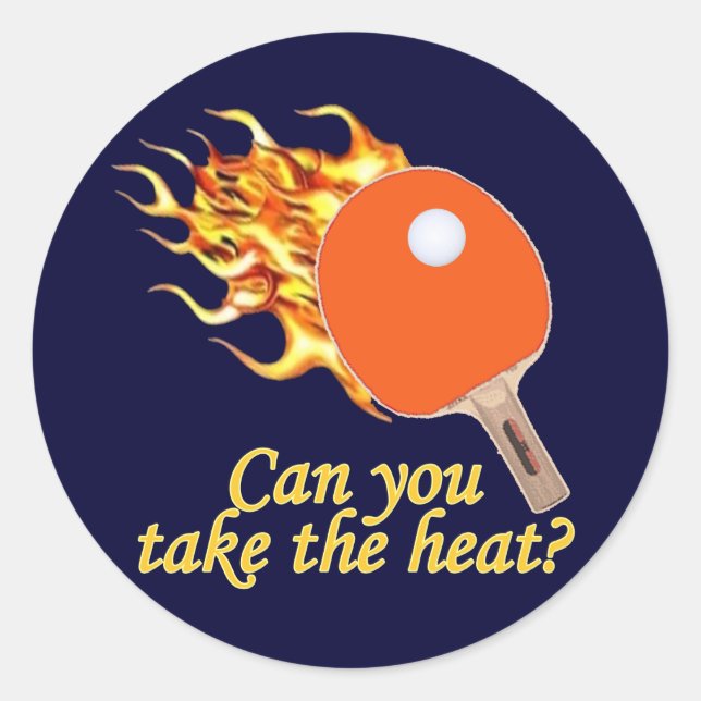 Sticker Rond Prenez la chaudière à flamme Ping Pong (Devant)