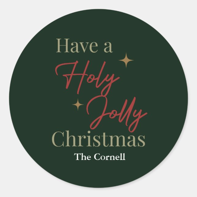Sticker Rond Prenez un saint Noël (Devant)
