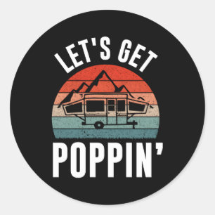 Sticker Rond Prenons Pop' Camg Rv Pop Up Camper
