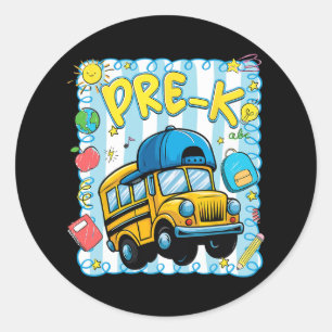 Sticker Rond Préparation à la maternelle Pré-k Retour à l'école