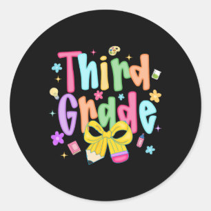 Sticker Rond Préparation pour la troisième année rentrée scolai