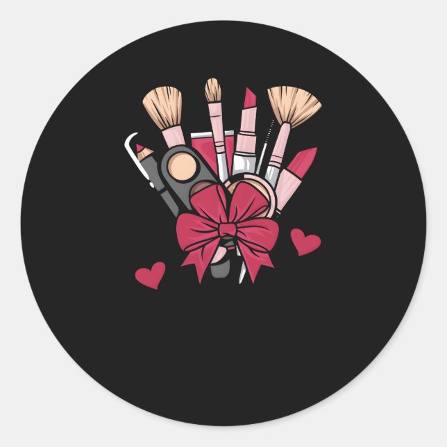 Sticker Rond Préparer Le Maquillage Futur En Cours (Devant)