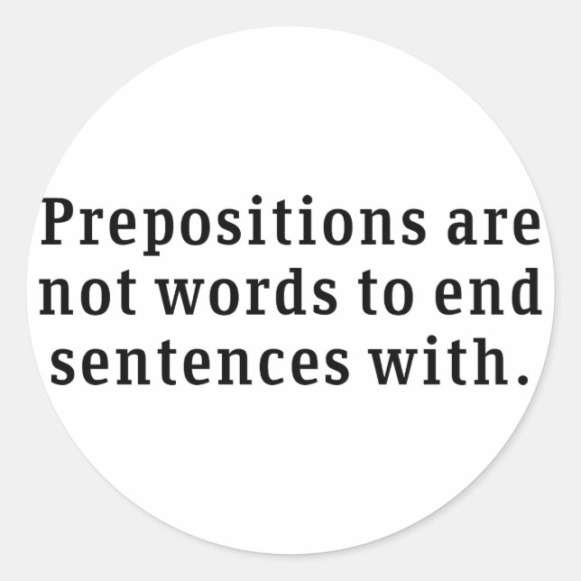 Sticker Rond Prépositions (Devant)