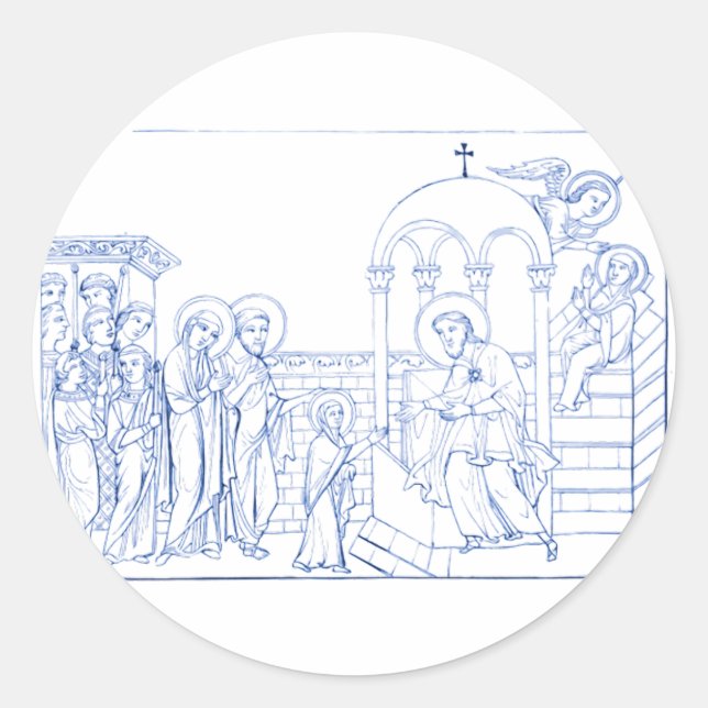 Sticker Rond Présentation de la Bienheureuse Vierge Marie (Devant)