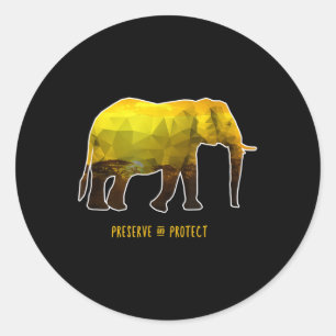 Sticker Rond Préserver Protection De l'environnement Savannah