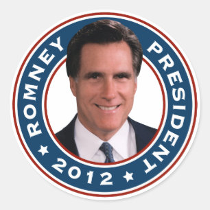 Sticker Rond Président 2012 de Mitt Romney