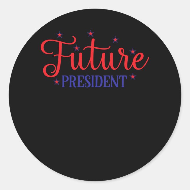 Sticker Rond président américain de l'avenir (Devant)