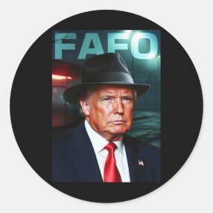 Sticker Rond Président américain Fafo
