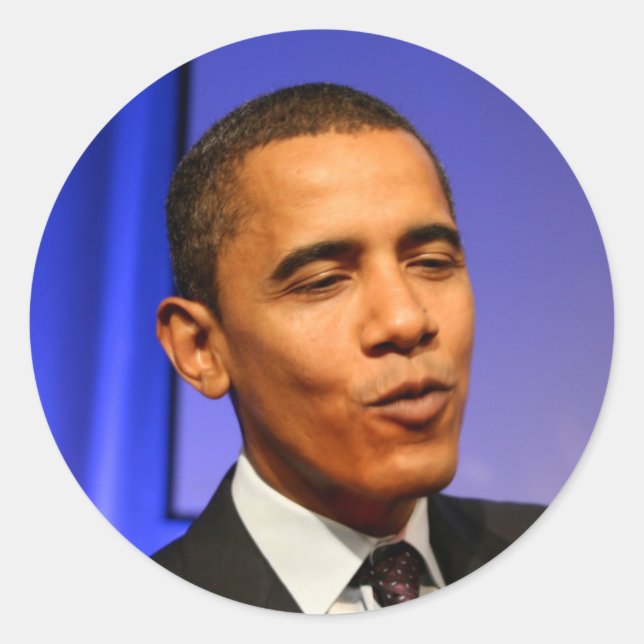 Sticker Rond Président Barack Obama (Devant)
