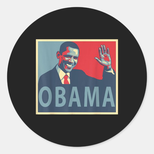 Sticker Rond Président Barack Obama (Devant)