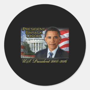 Sticker Rond Président Barack Obama 2008-2016 Président des Éta
