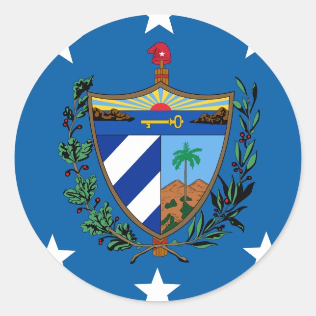 Sticker Rond Président De Cuba, Croatie (Devant)