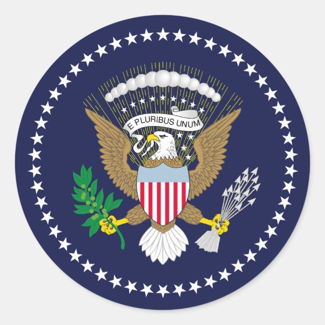 Sticker Rond Président des États-Unis (Devant)