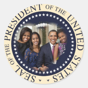 Sticker Rond Président des États-Unis de Barack Obama