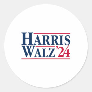 Sticker Rond Président Kamala Harris Tim Walz Vp Brat Cat Ladie