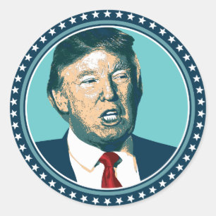 Sticker Rond Président Trump