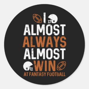 Sticker Rond Presque Toujours Gagner À L'Imaginaire Football Dr
