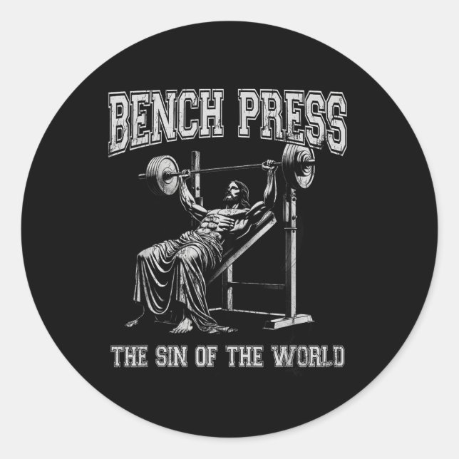 Sticker Rond Presse Banc Le Péché Du Monde  (Devant)