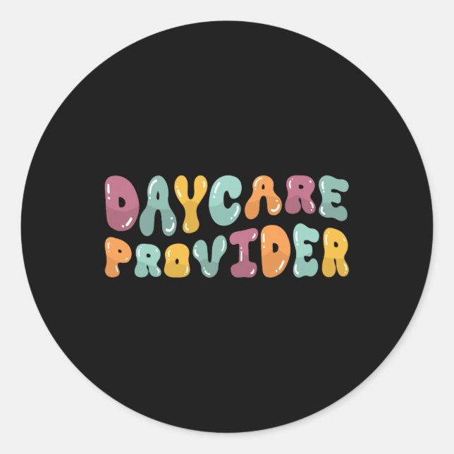 Sticker Rond Prestataire de garde d'enfants - Cadeaux pour ense (Devant)
