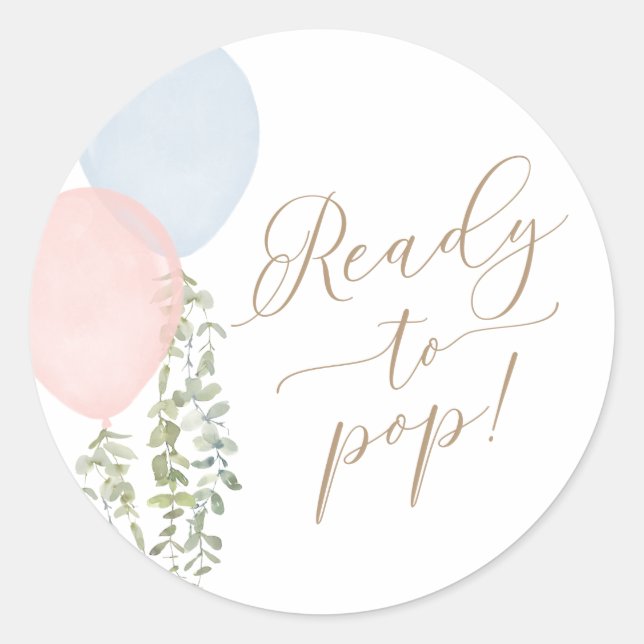 Sticker Rond Prêt à faire éclater des ballons jumeaux Baby Show (Devant)