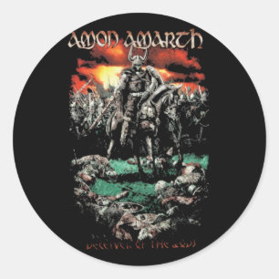 Sticker Rond Prêt Pour La Guerre Amon Amarth Retro Young Music