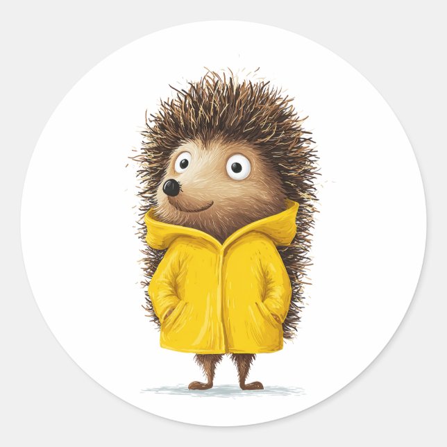 Sticker Rond Prêt pour la pluie (Devant)