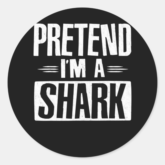 Sticker Rond Pretend Venin de Shark Funny (Devant)
