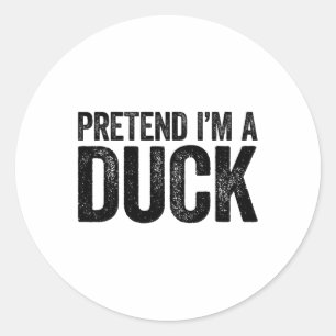 Sticker Rond Prétendre que je suis un canard jumelé enfants can