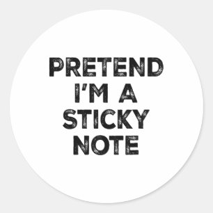 Sticker Rond Prétendre que je suis un costume d'Halloween blasé