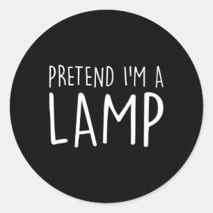 Sticker Rond Prétendre que je suis un groupe de famille Lamp La