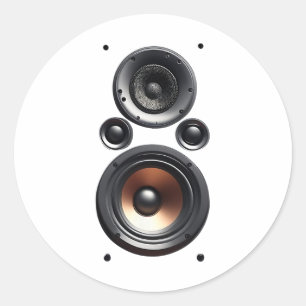 Sticker Rond Prétendre que je suis un haut-parleur stéréo Easy 