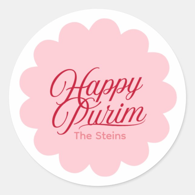 Sticker Rond Pretty Purim Label (Devant)