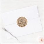 Sticker Rond Pretzel Nous Avons Lié Le Merci Knot Rustic Mariag<br><div class="desc">Pretzel Nous Avons Lié Les Tags Mariages Du Merci De Noeud. Ajoutez une touche amusante de couleur et de style unique à votre mariage ou à votre douche nuptiale préférée. Un sac de douche nuptiale est un grand complément à la planification de la fête. Ces sacs uniques seront facilement utilisés...</div>